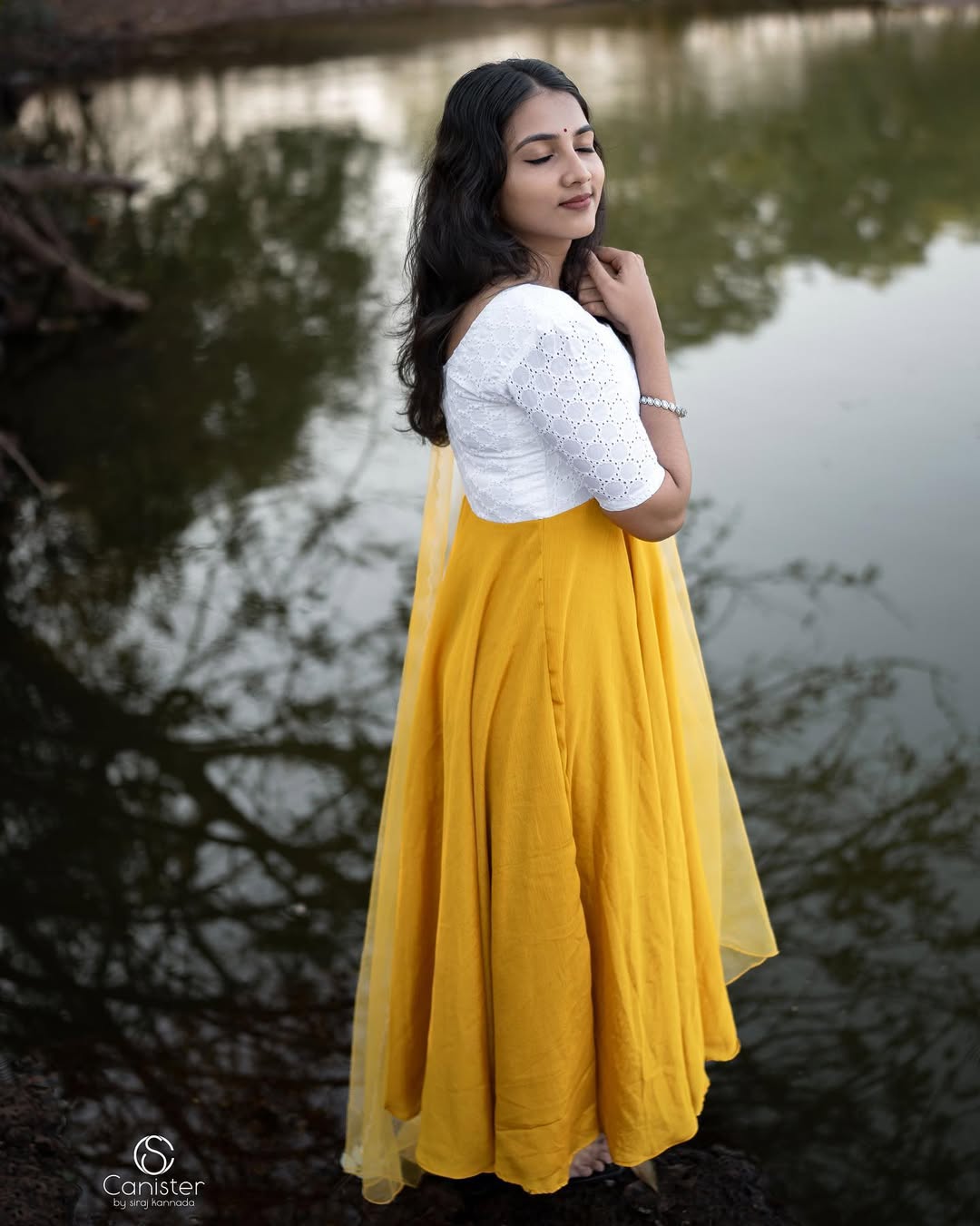 Yellow Top With Embroidered Dupatta
