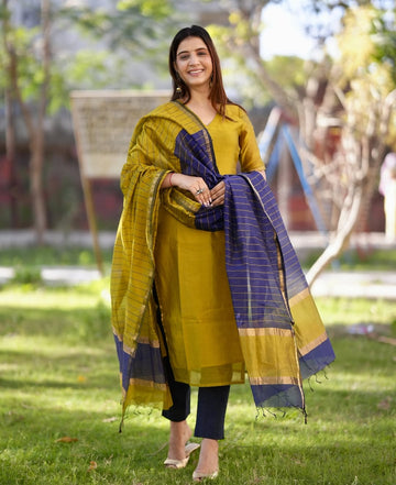 Royal Maheshwari Kurta Lined With Comfy Cotton Paired
