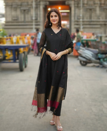 Draped In The Elegance Of Maheshwari Silk Paired