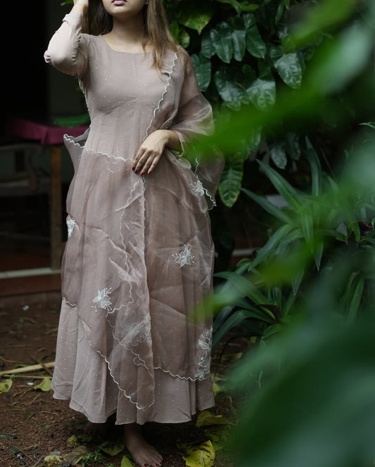 Anarkali Gown With Embroidery Work