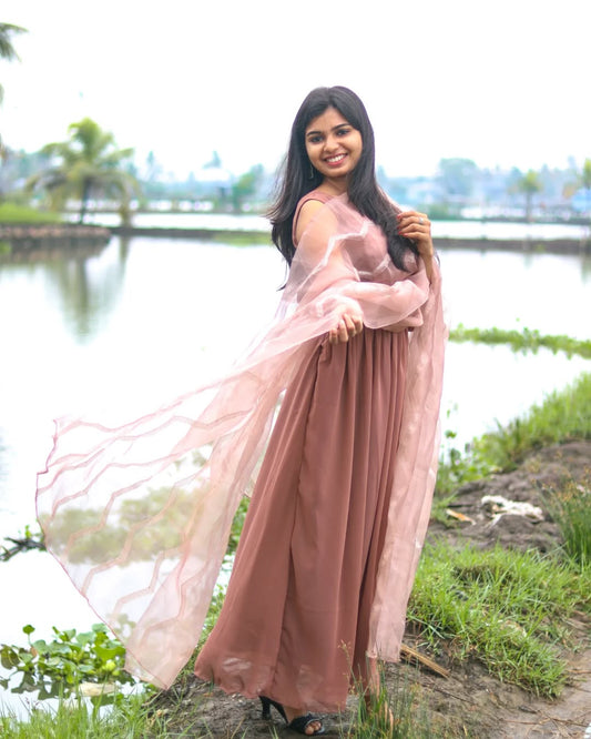 Top With Beautiful Organza Dupatta