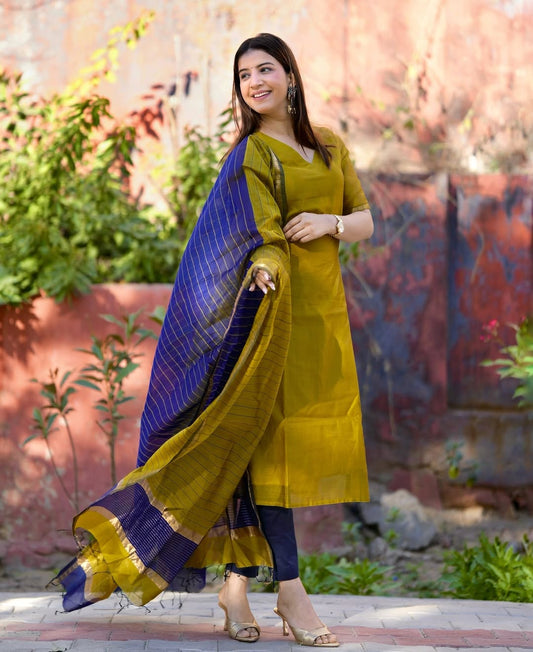 Royal Maheshwari Kurta Lined With Comfy Cotton Paired