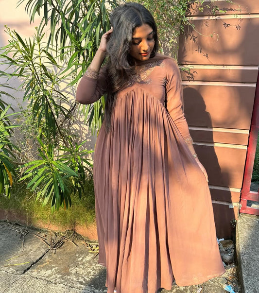 Anarkali Suit With Dupatta And Hand Work